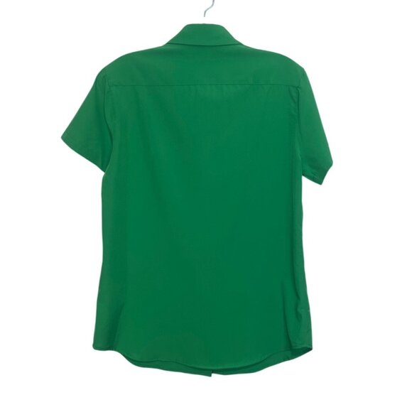 Guanyy Short Sleeve Button Up Shirt Womens Small Green New WOT - Picture 3 of 8